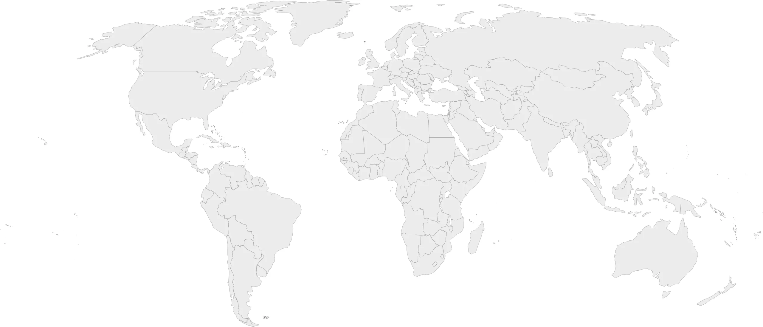 World map showing Global Insights KPO support locations